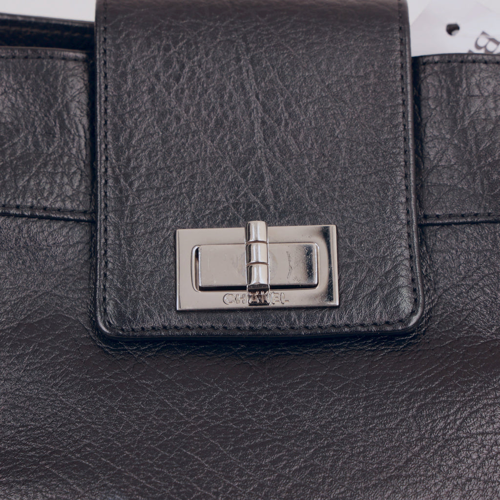 Chanel 2.55 Reissue Mademoiselle Lock Black Calfskin Tote Bag 9 Series