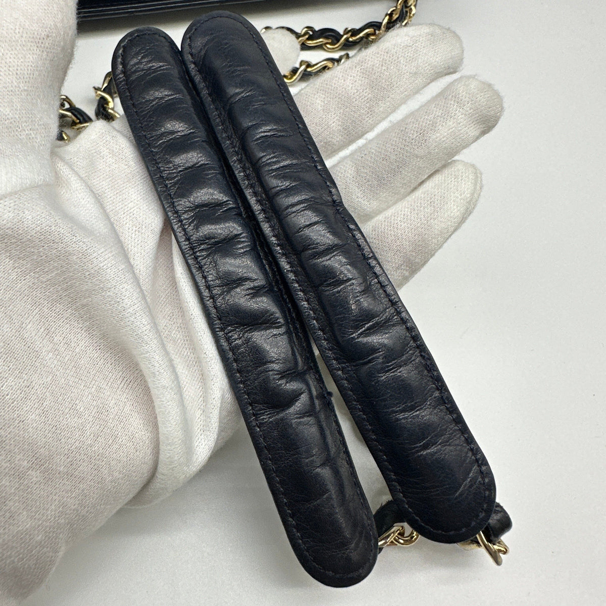 Chanel Matelasse Quilted Leather Black Chain Shoulder Bag