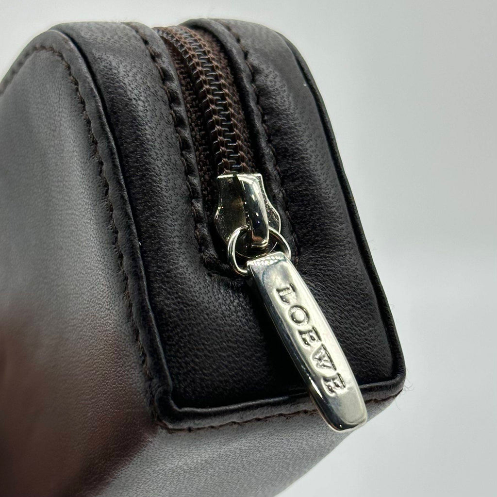 Loewe Anagram Classic Logo Lamb Leather Zip Coin Case Coin Purse