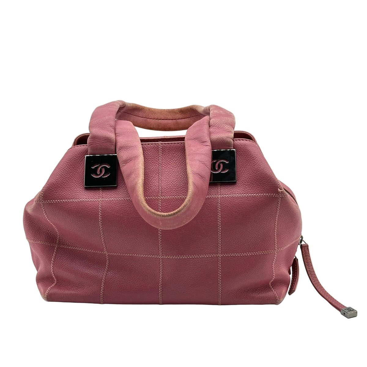 Chanel Choco Bar Caviar Leather Pink Handbag