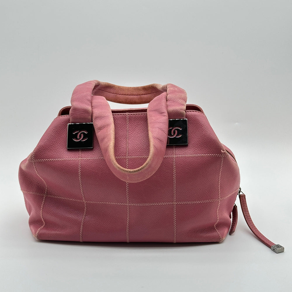 Chanel Choco Bar Caviar Leather Pink Handbag