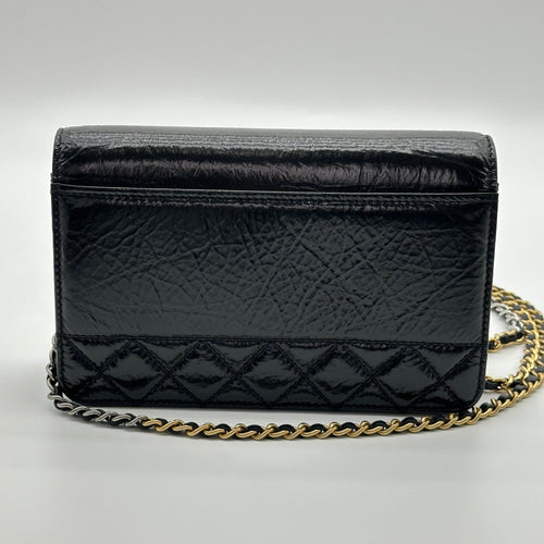Chanel  CC WOC Patent leather Wallet On Chain Crossbody Bag Black