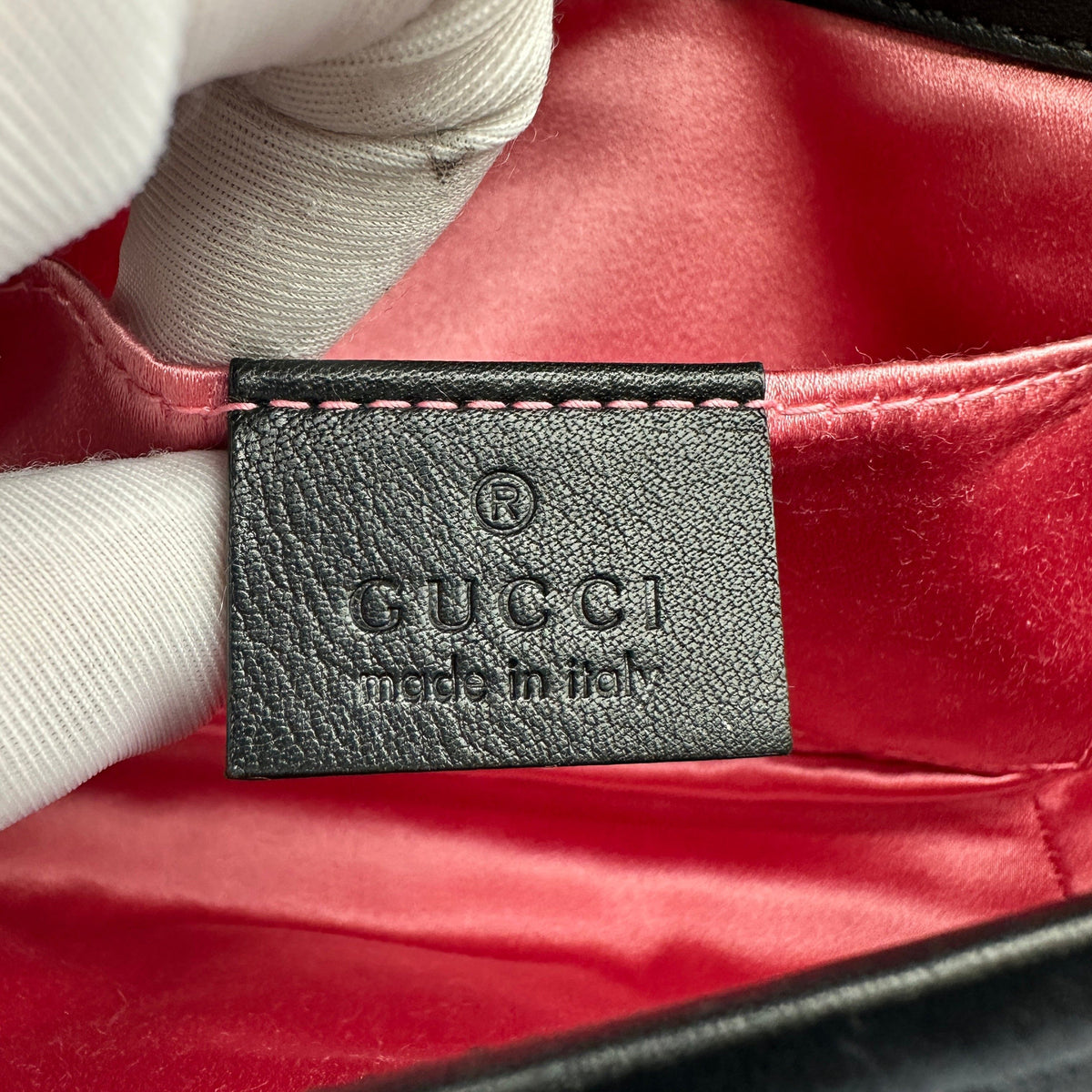 Gucci GG Marmont Floral Embroidered Velvet Black Shoulder Bag