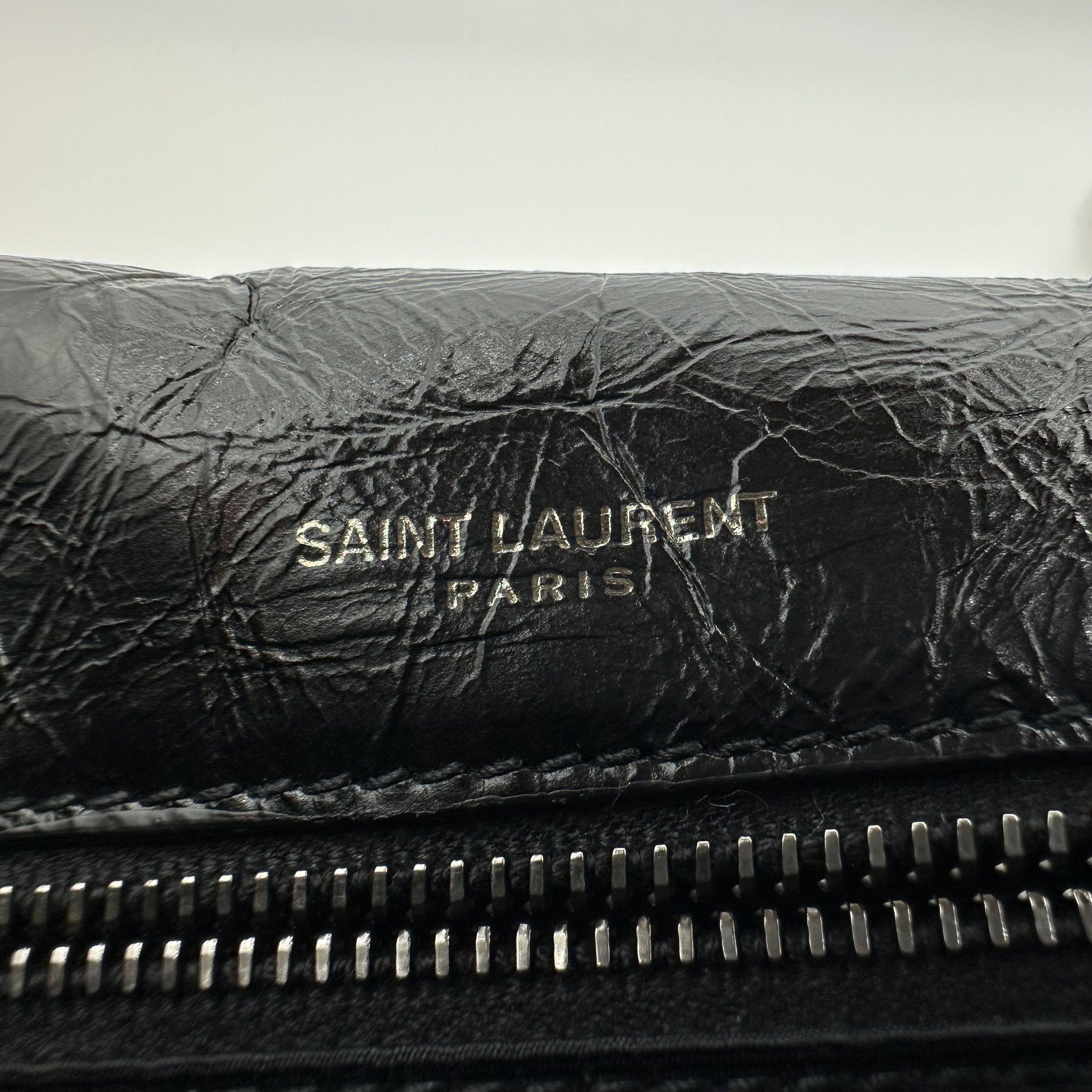 Saint Laurent Paris Niki Leather Chain Shoulder Bag Black