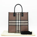 Burberry Denny Classic Check 2Way Tote Shoulder Crossbody Bag