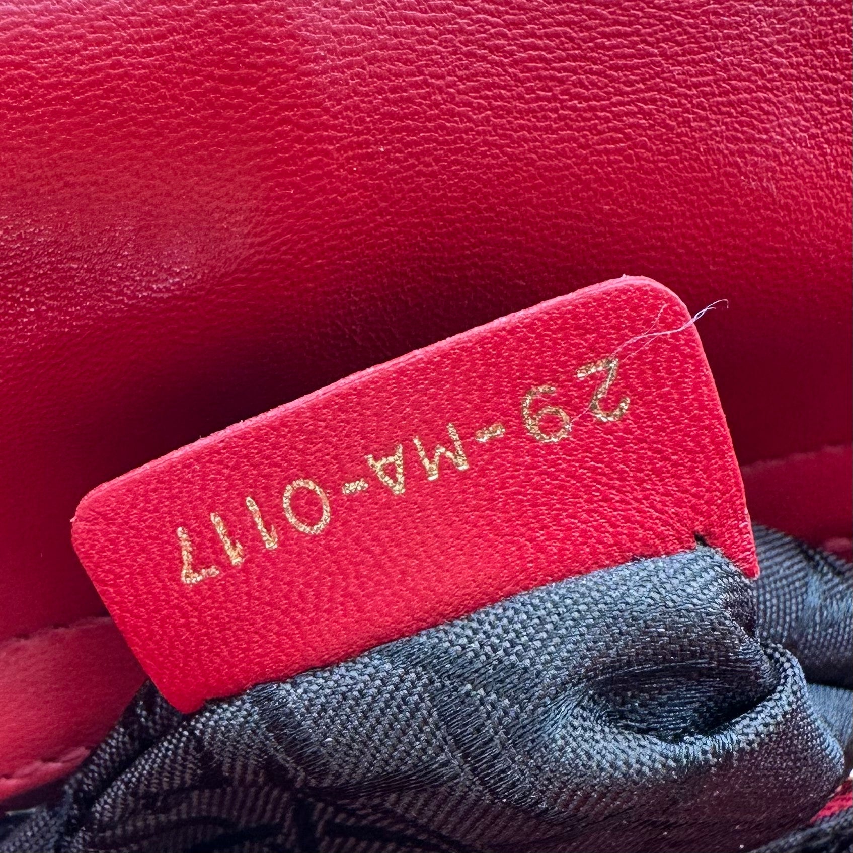 Christian Dior Lambskin Small My ABCDior Lady Dior red