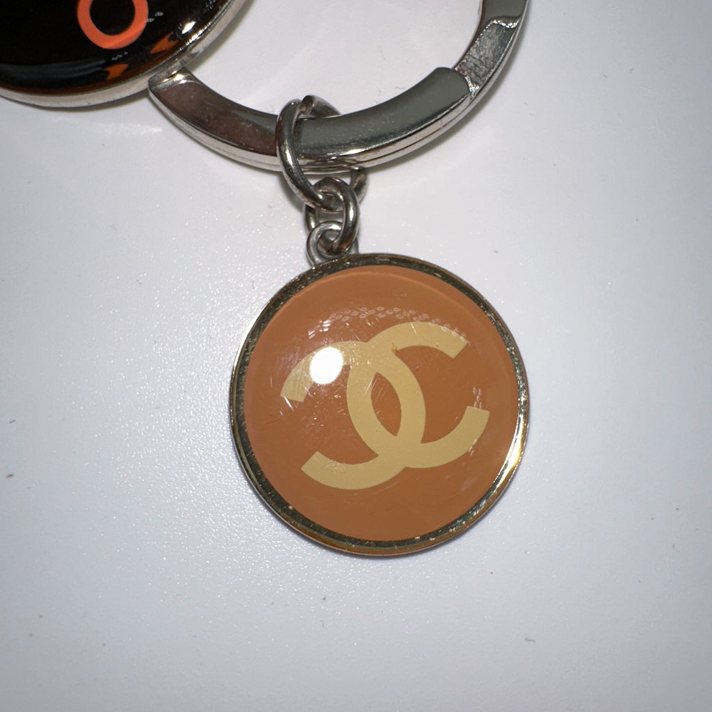Chanel Silvertone Metal and Resin Rouge Coco Charm Key Chain and Bag Charm