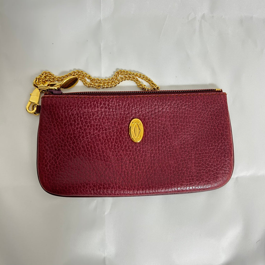 Cartier Must de  Vintage 1980's Slim Coin Mini Purse
