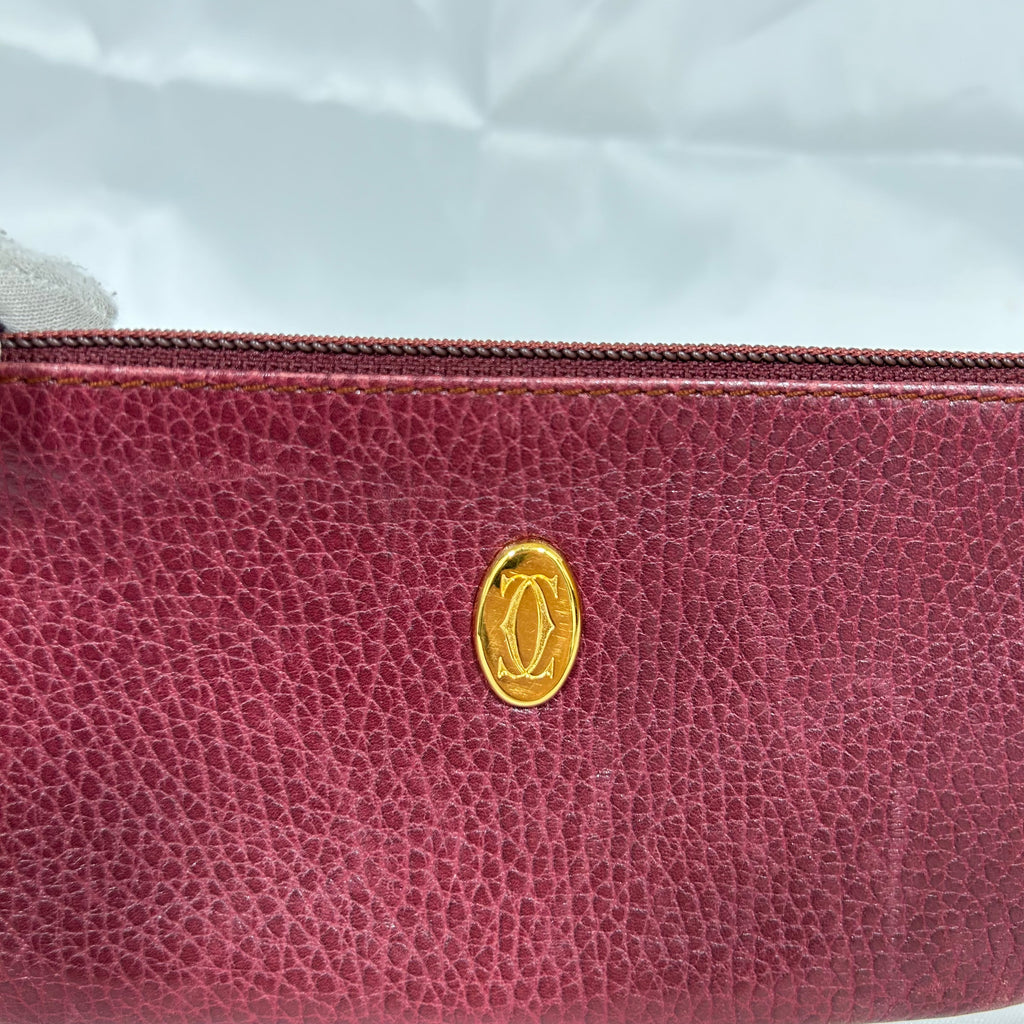 Cartier Must de  Vintage 1980's Slim Coin Mini Purse