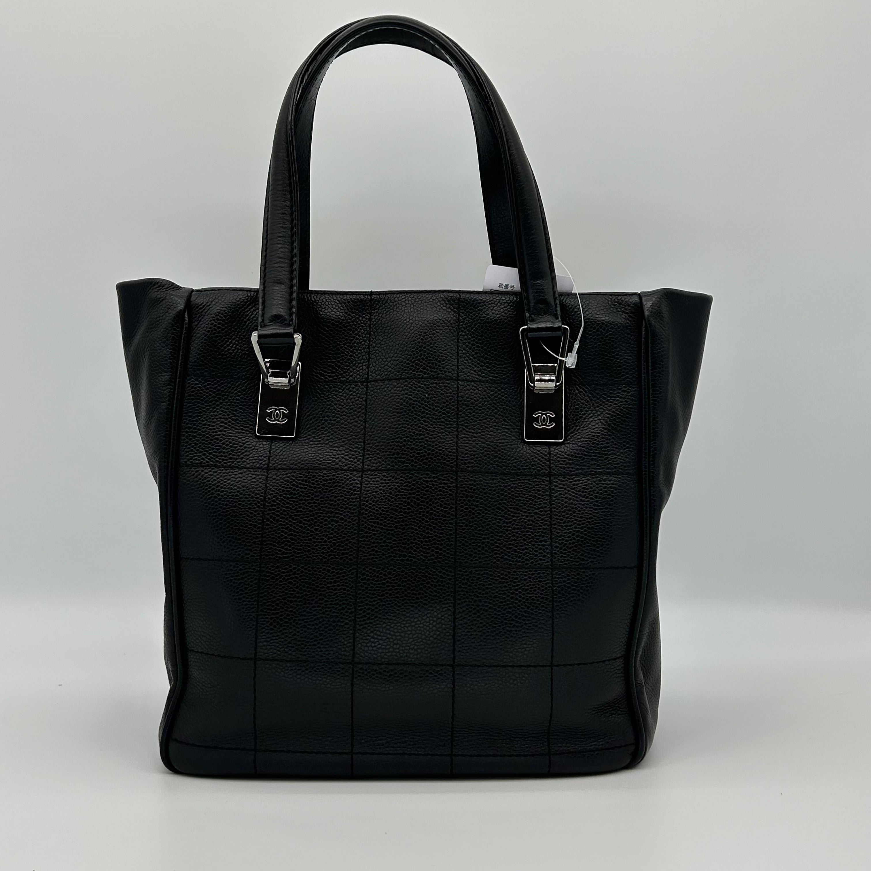 Chanel Tote Black cavier Leather with Silver Hardware