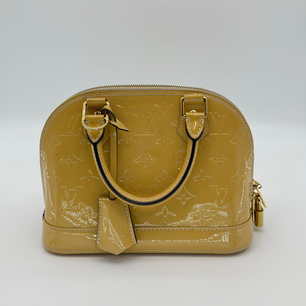Louis Vuitton Alma Vernis Sac à coque en cuir verni Sac à bandoulière avec poignée supérieure M90101