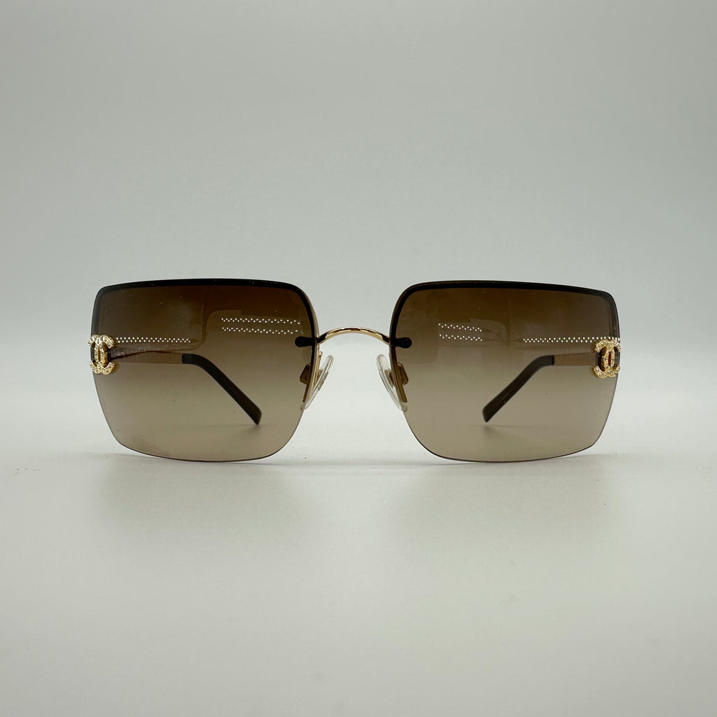 Chanel Rhinestone 4092-B Sunglasses Women's Fashion Eyewear  62□15 120