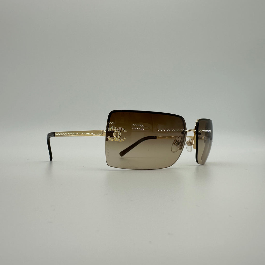 Chanel Rhinestone 4092-B Sunglasses Women's Fashion Eyewear  62□15 120