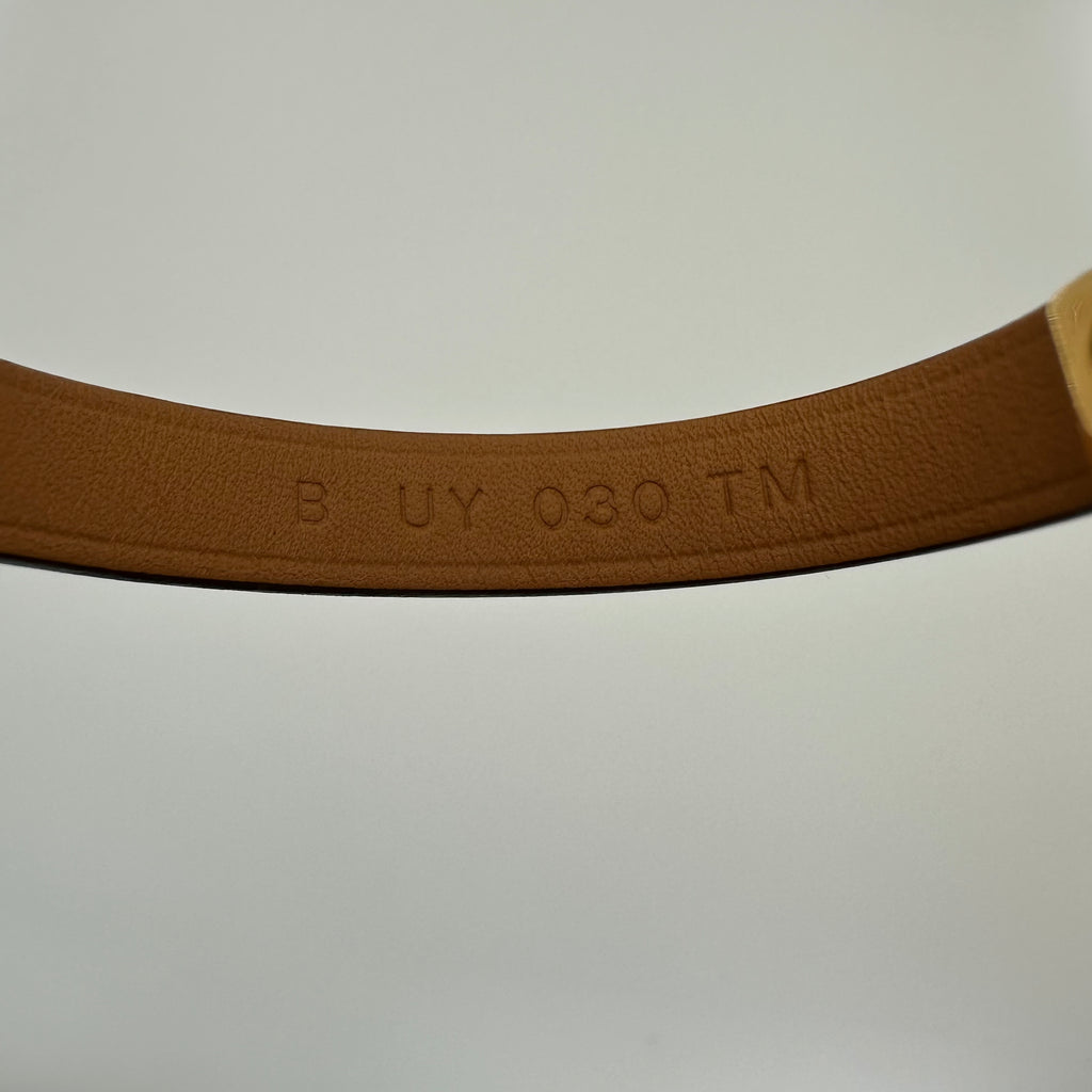 Hermes Mini Rivale Bracelet gold B stamp Rivale Leather