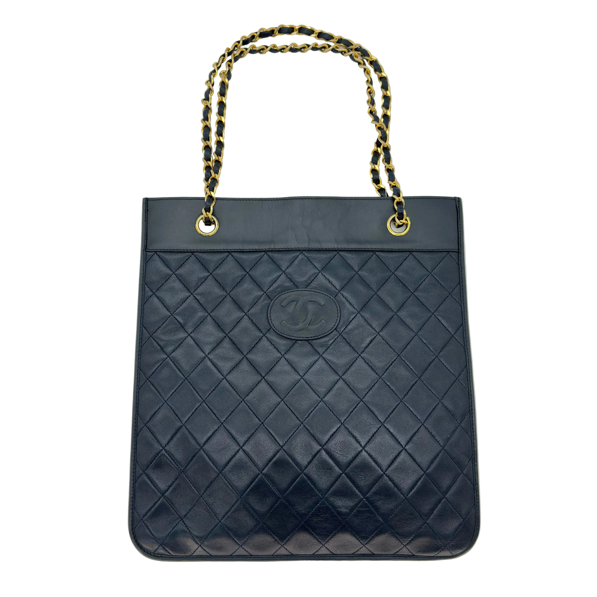 샤넬 양가죽 퀼팅 체인 토트 백 숄더 핸드백 클래식