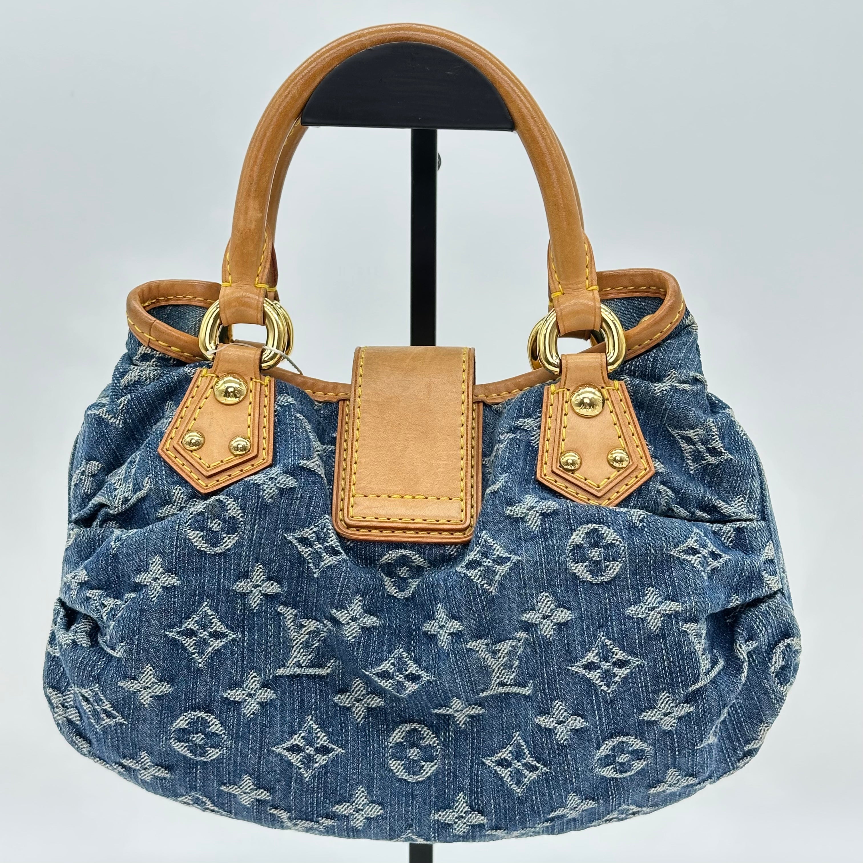 LV Louis Vuitton Monogram Denim Pleaty Handbag M95020