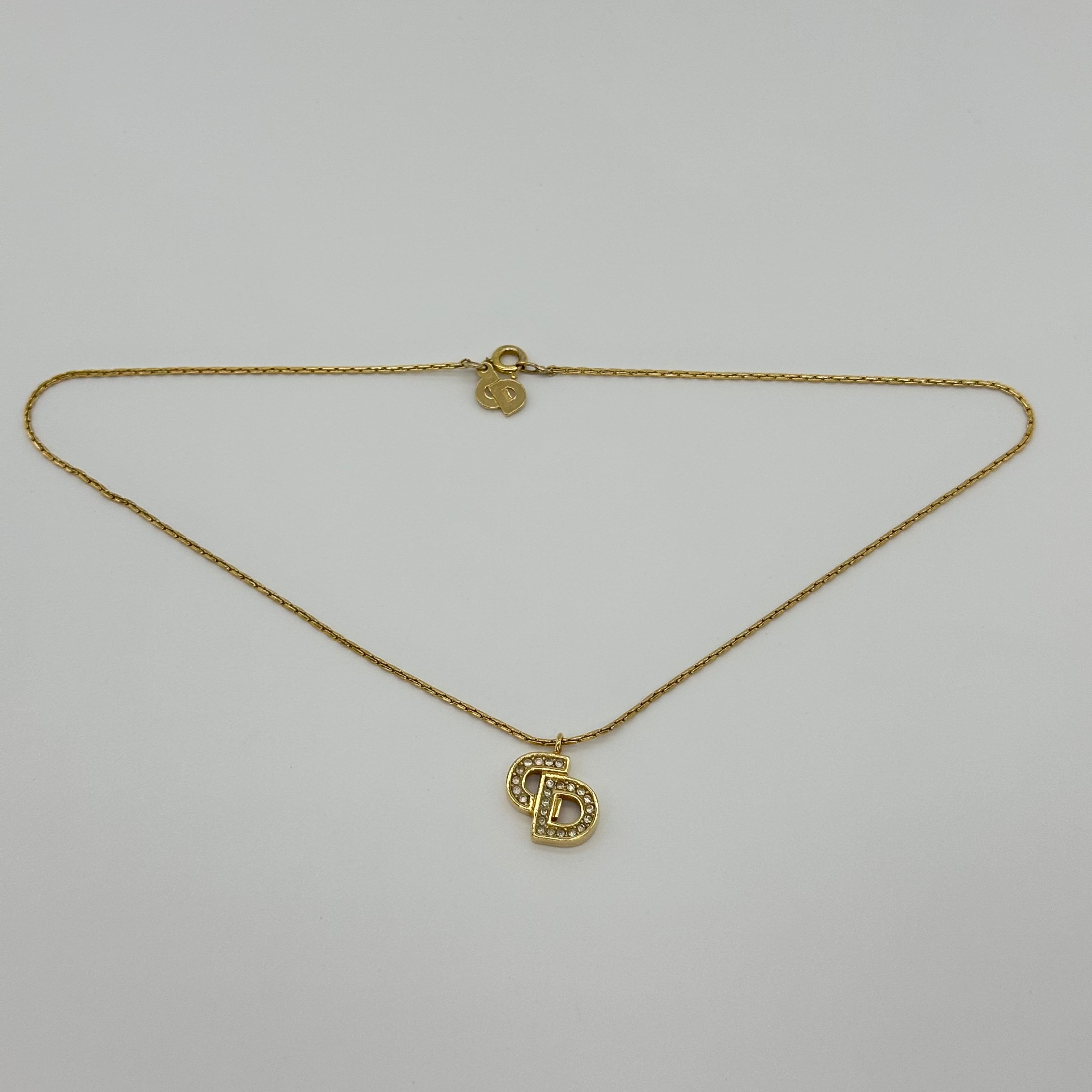 Christian Dior CD Logo Necklace