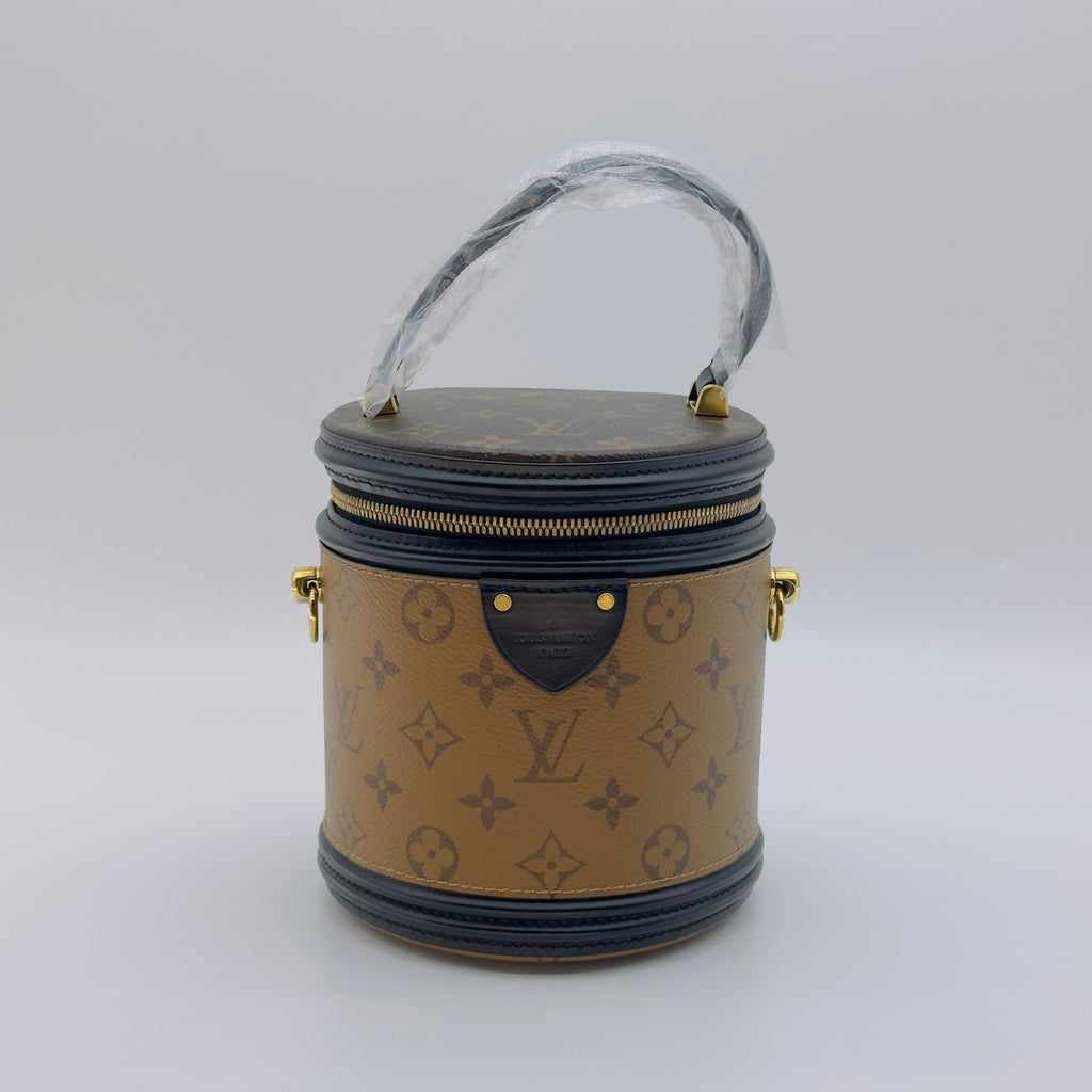 Louis Vuitton Monogram Reverse Coated Canvas Cannes 15cm Brown and Black Vanity Bag