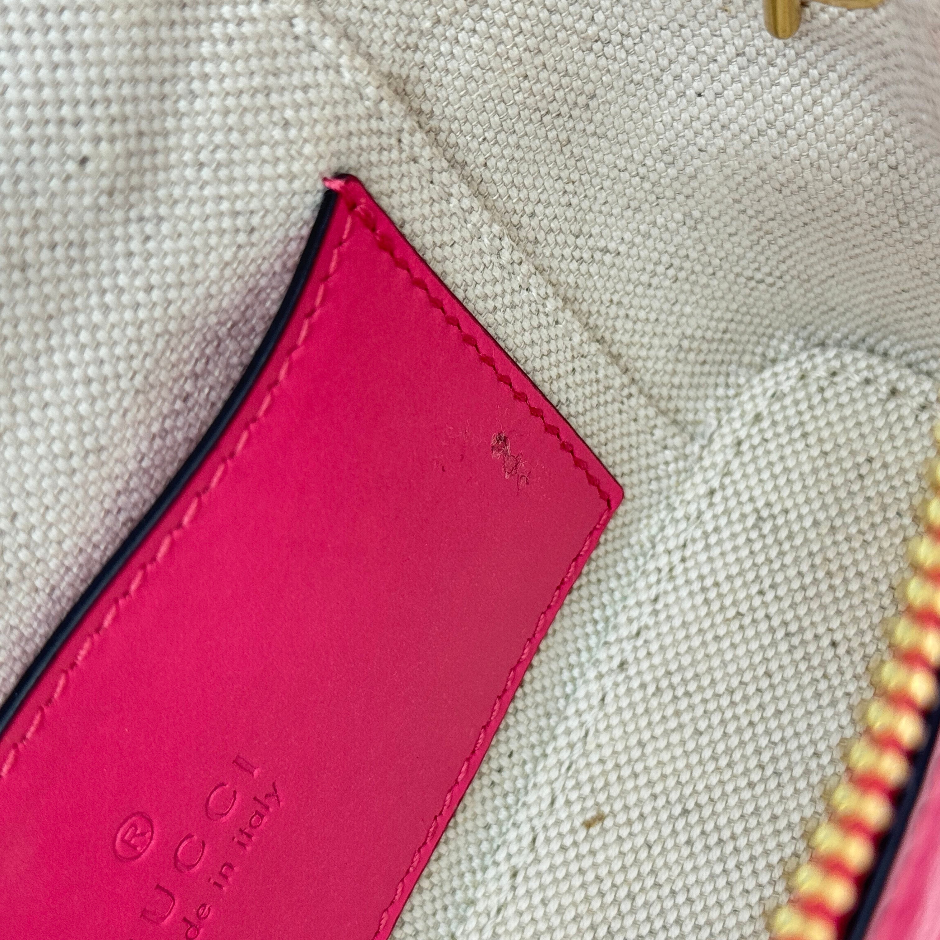 Gucci Pink GG Quilted Leather Matelassè Mini Top Handle Bag
