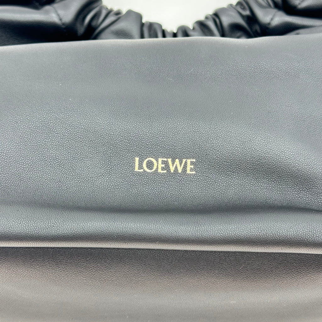 LOEWE Small Squeeze bag in mellow nappa lambskin Black 2way HOBO