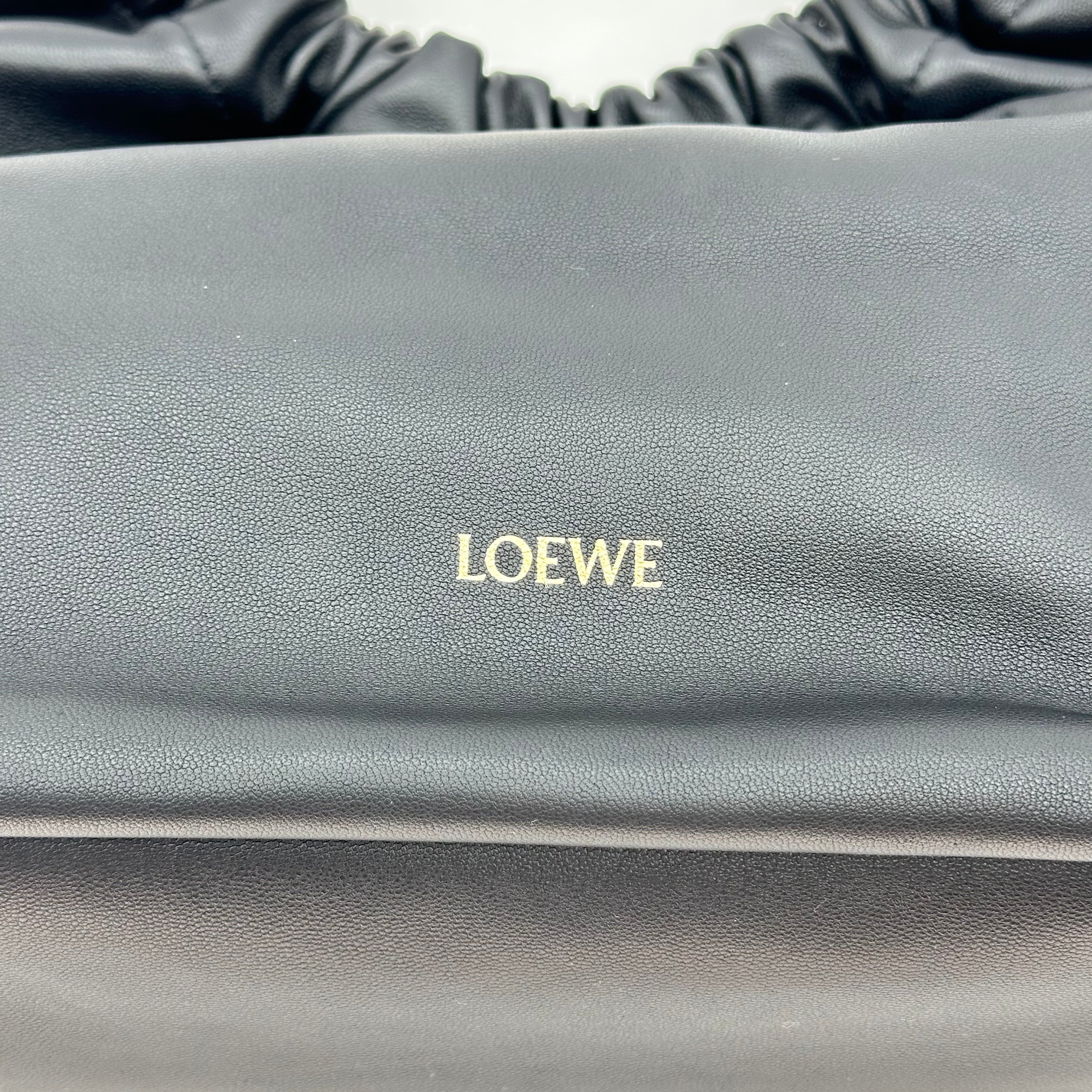 LOEWE Small Squeeze bag in mellow nappa lambskin Black 2way HOBO