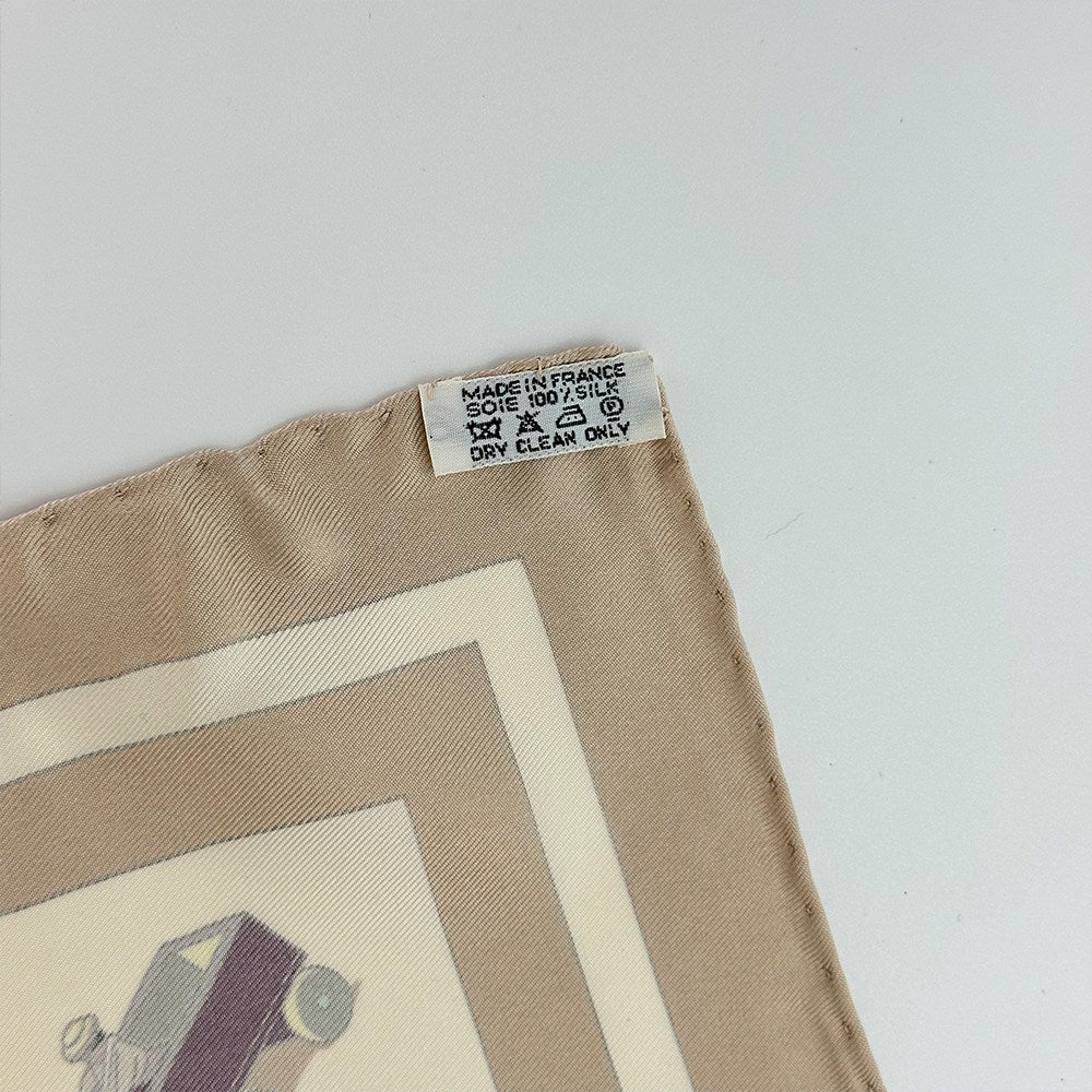 Hermes Carré 90 丝巾木马印花带标签