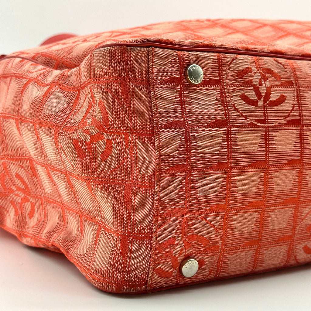 Chanel Nylon New Travel Line Red Tote Bag