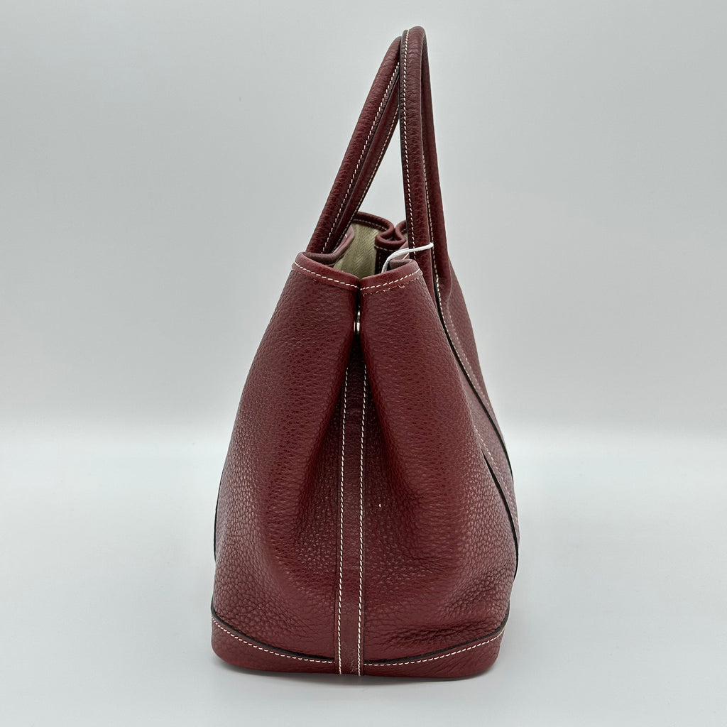 エルメス ガーデンパーティ TPM □K Stamp ハンドバッグ Negonda カーフスキン レッド