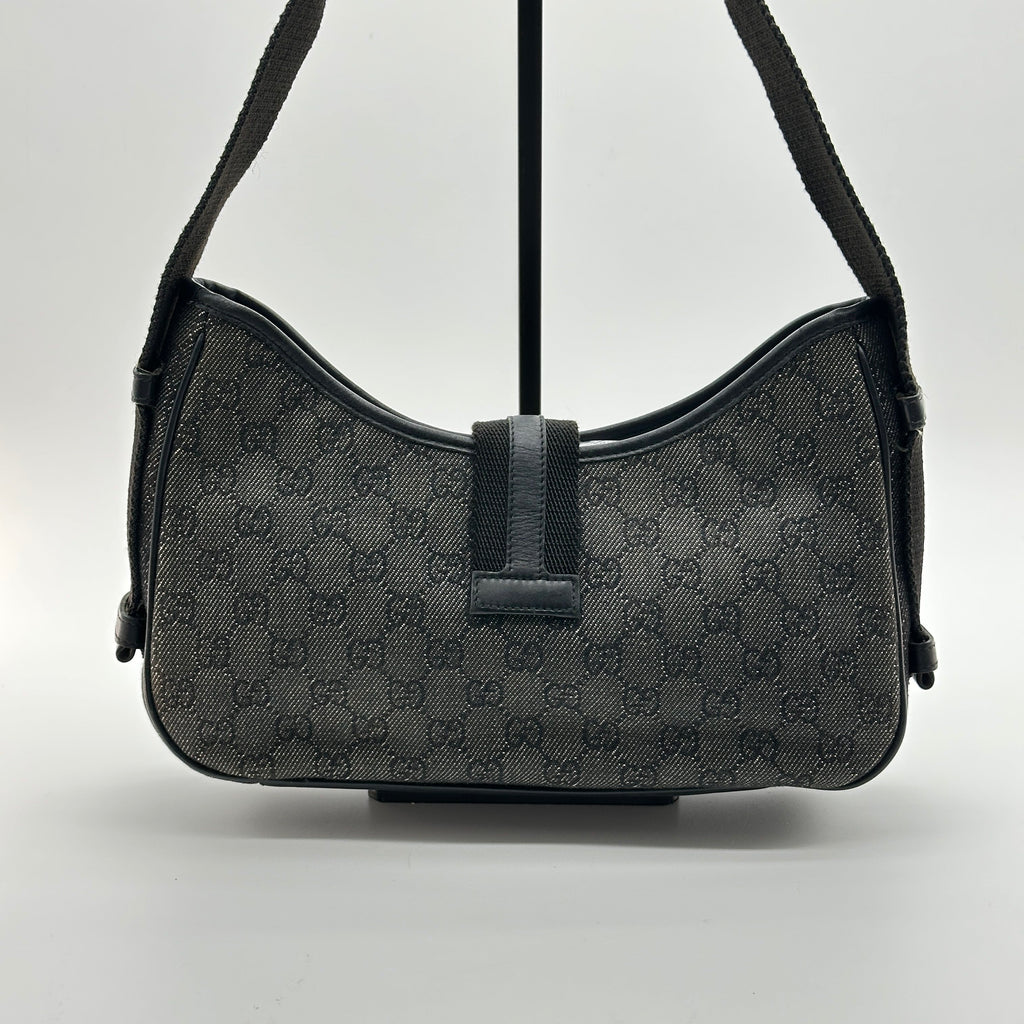 gucci jackie bag black gg canvas