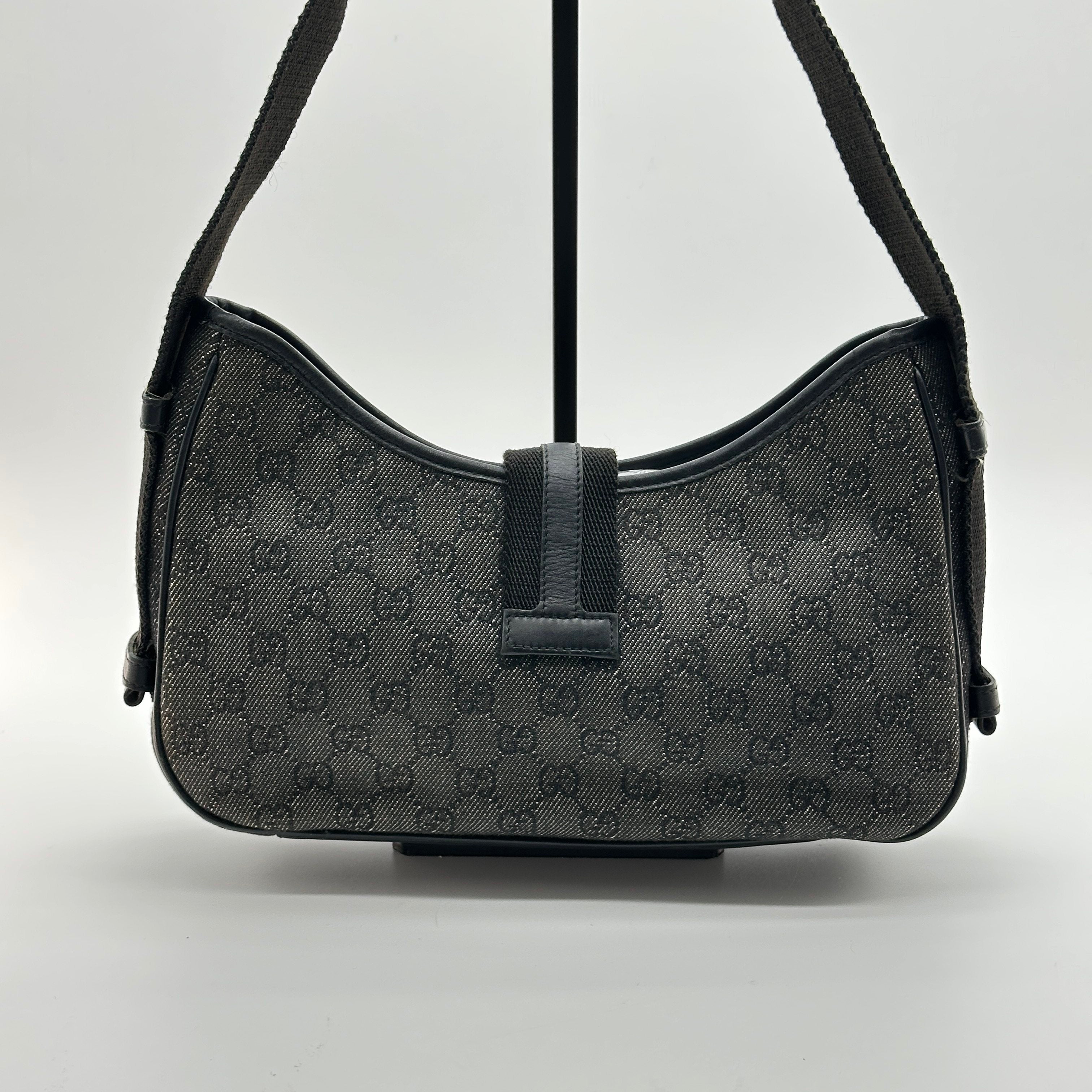 gucci jackie bag black gg canvas