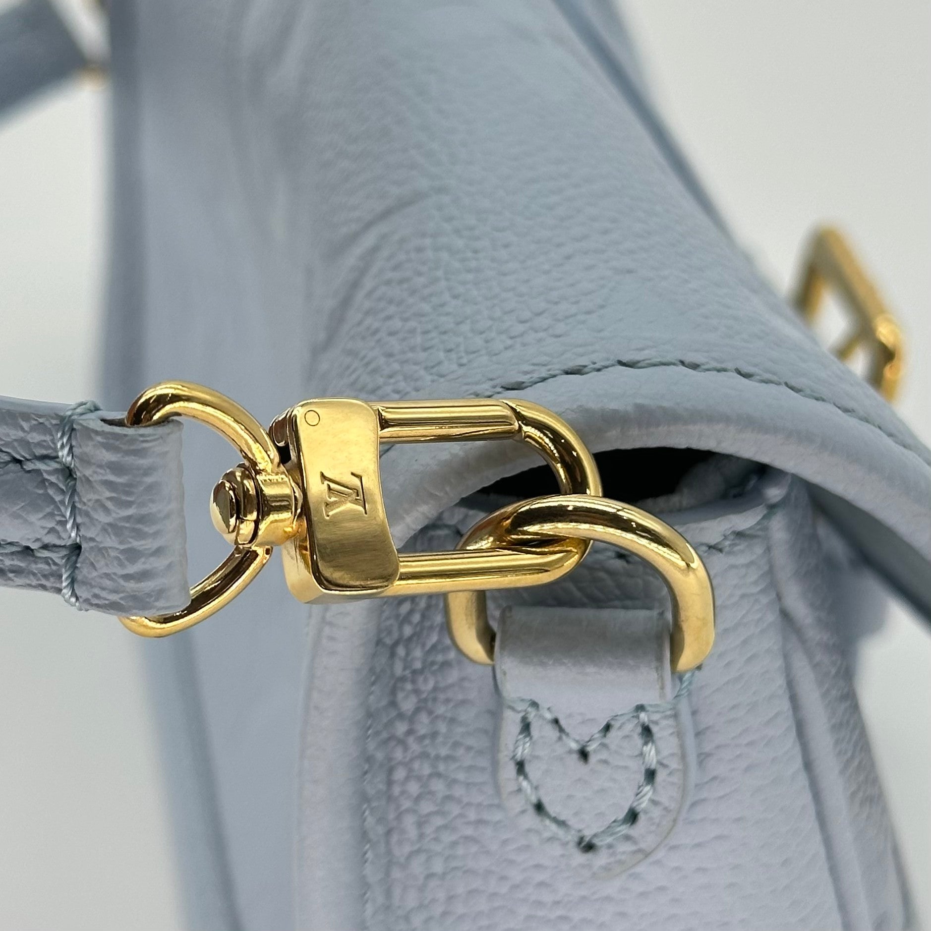 Louis Vuitton Nano Diane Monogram Empreinte Leather Crossbody Bag Blue M83592 RFID