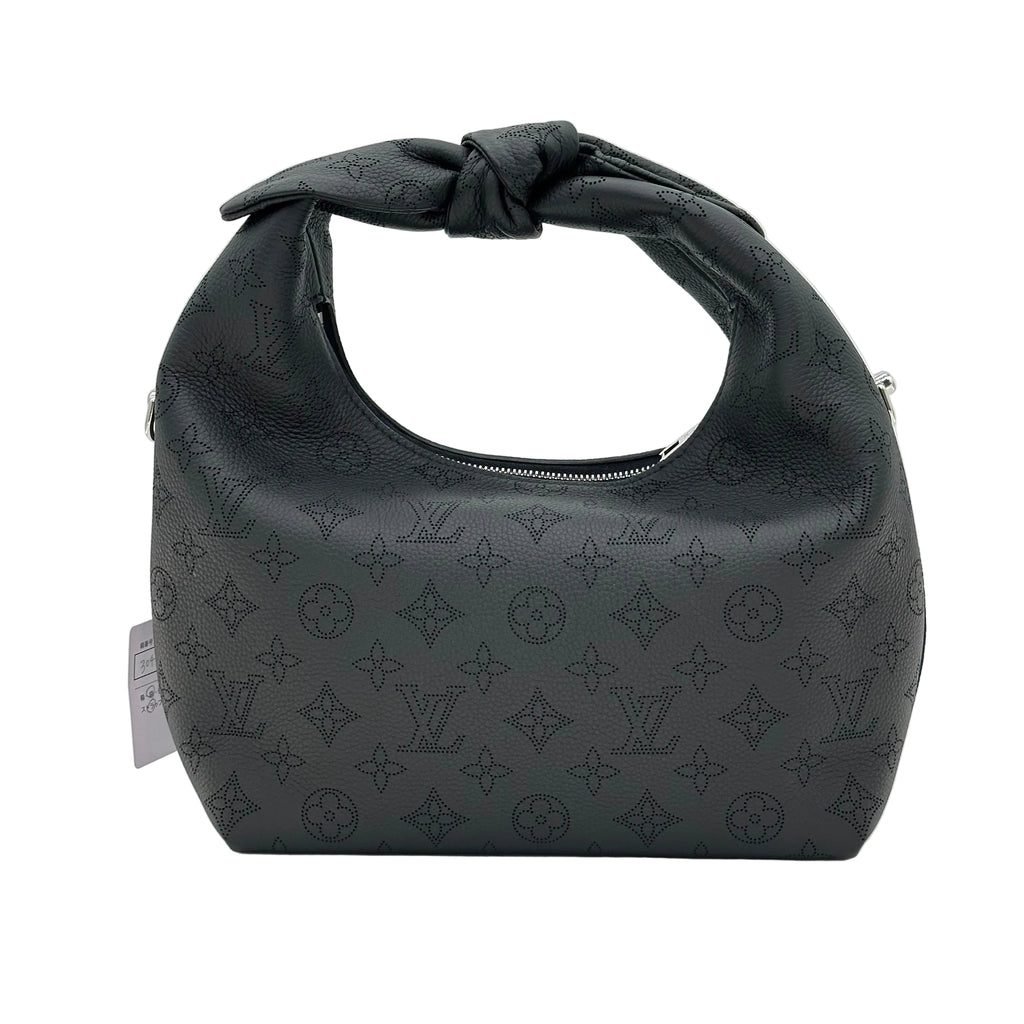 Louis Vuitton Why Knot PM Monogram Mahina Leather Shoulder Bag Black M20703 RFID