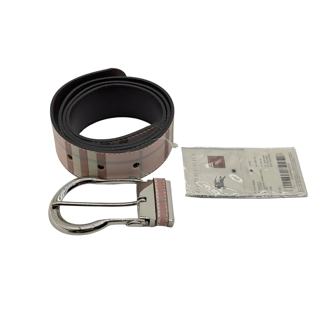 Burberry Vintage Check Pink Leather Belt