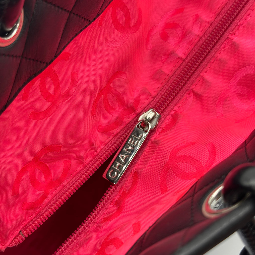 Chanel Cambon Leather Tote Bag black