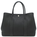 Hermes Garden Party 36 PM Black Canvas Tote Bag □O Stamp Restored Color Touch Up