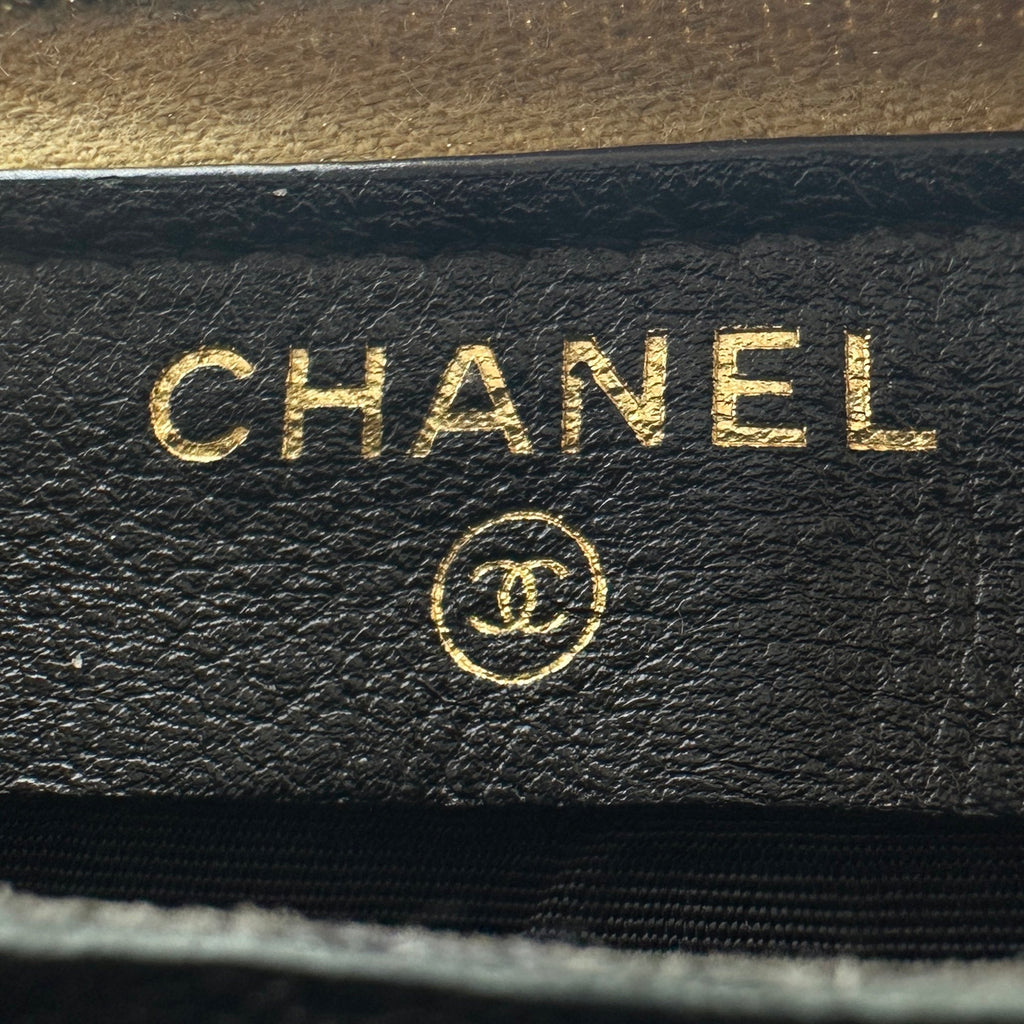 Chanel Crocodile Leather Coco Mark Gold Zip-Around Wallet