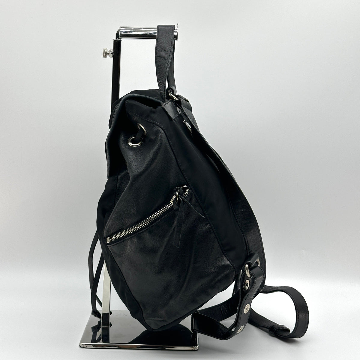 Prada Tessuto Nylon Leather Black Backpack
