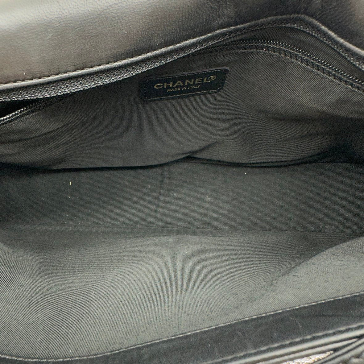 Chanel Choco Bar Quilted Black Leather Shoulder Bag