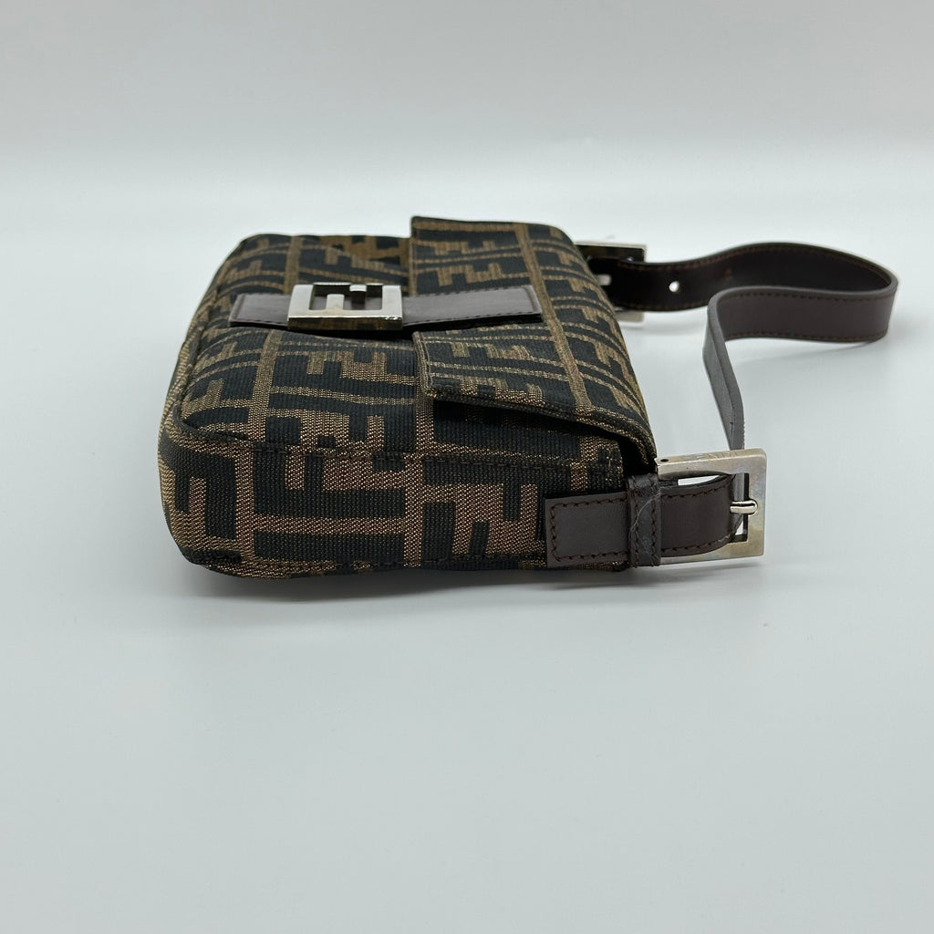 FENDI Zucca FF Logo Mamma Baguette Shoulder Bag Vintage