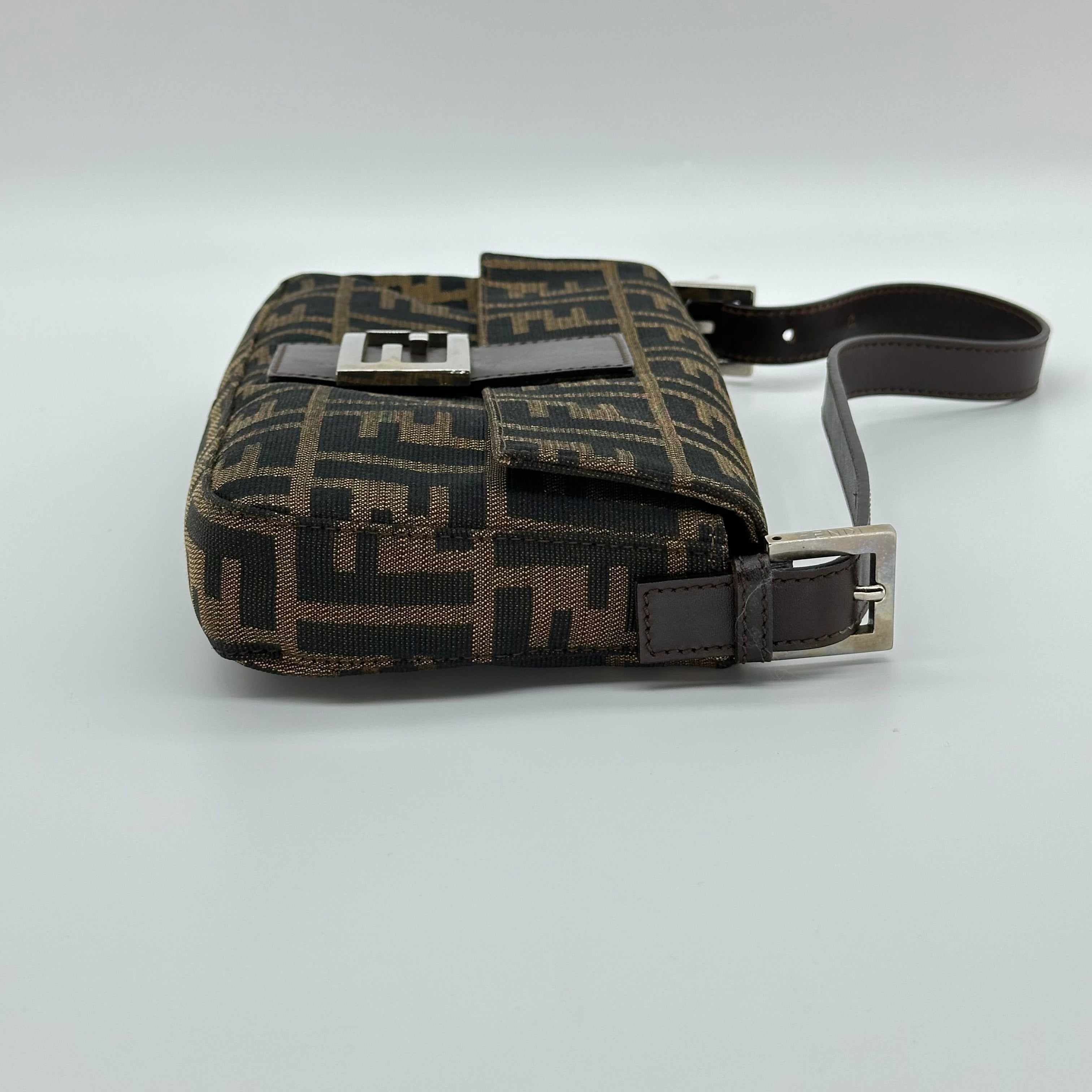 FENDI Zucca FF Logo Mamma Baguette Shoulder Bag Vintage