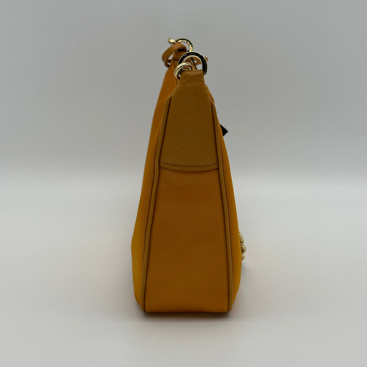 Prada Tessuto Nylon & Leather 2 Way Shoulder Bag Orange