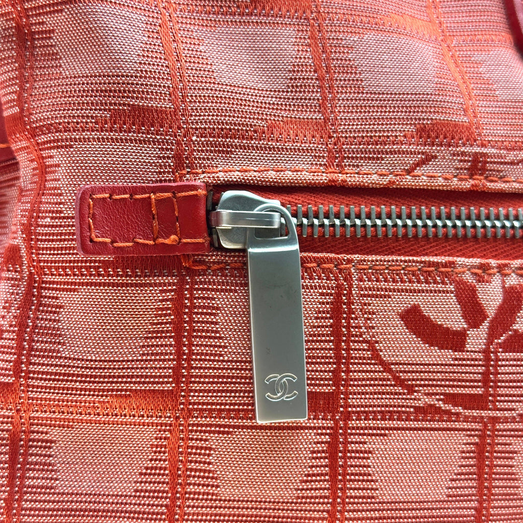 Chanel Nylon New Travel Line Red Tote Bag
