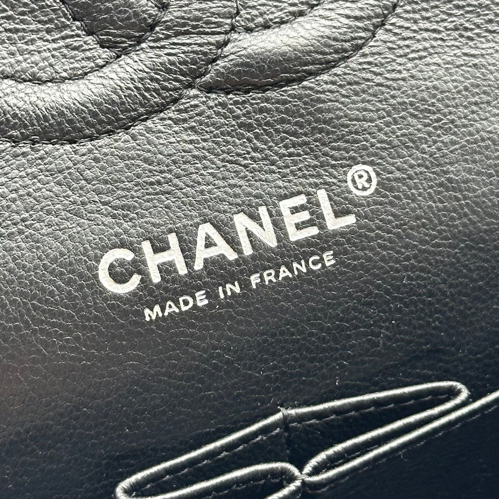 Chanel Black Caviar Medium Classic Double Flap Bag SV