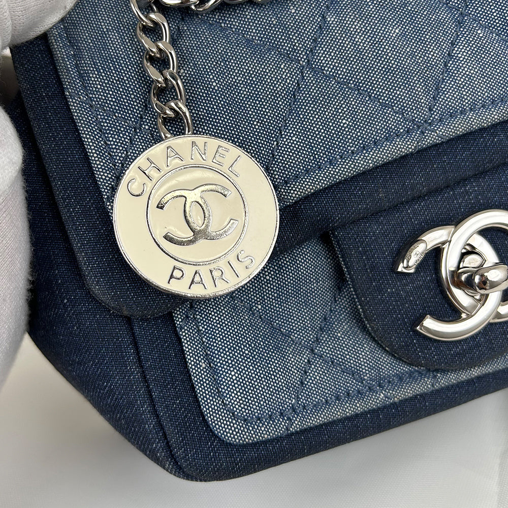 Chanel Mini Matlassse Denim Shoulder Bag
