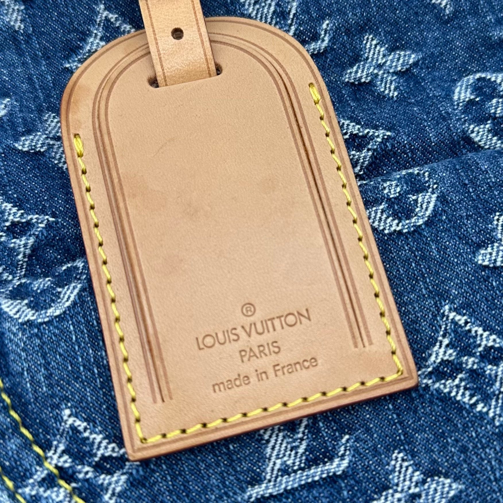 LOUIS VUITTON M95018 Bolso tote shopper plano de mezclilla con monograma
