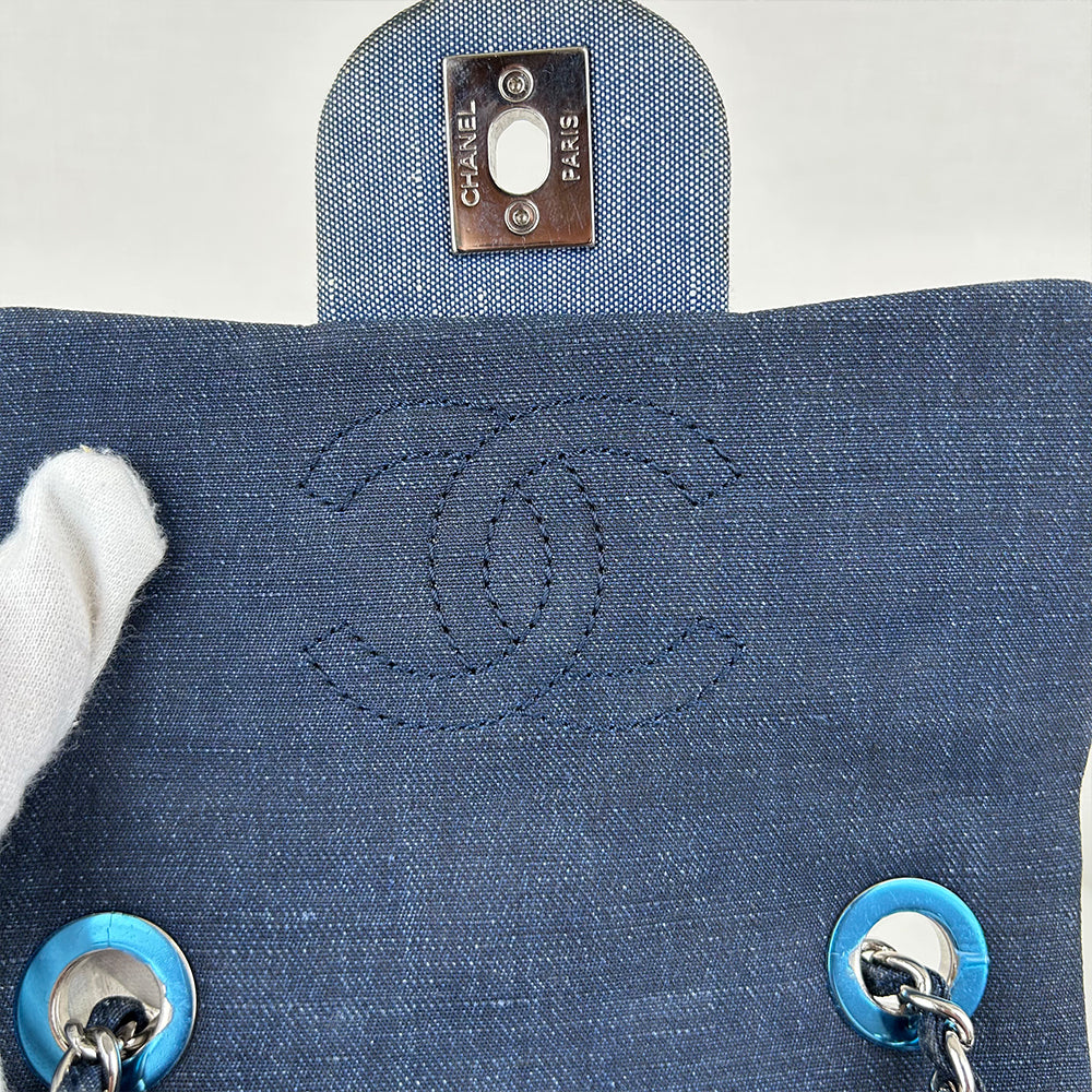 Chanel Mini Matlassse Denim Shoulder Bag