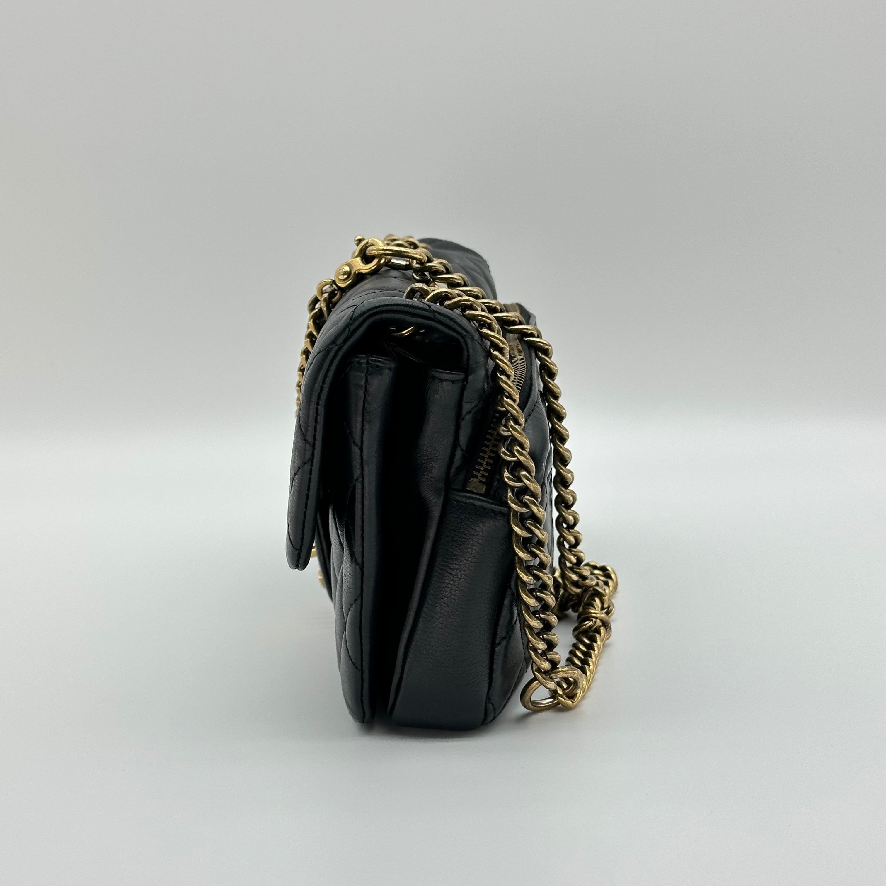CHANEL A67488 chain shoukder bag ambskin Gold Tone Metal Single Flap