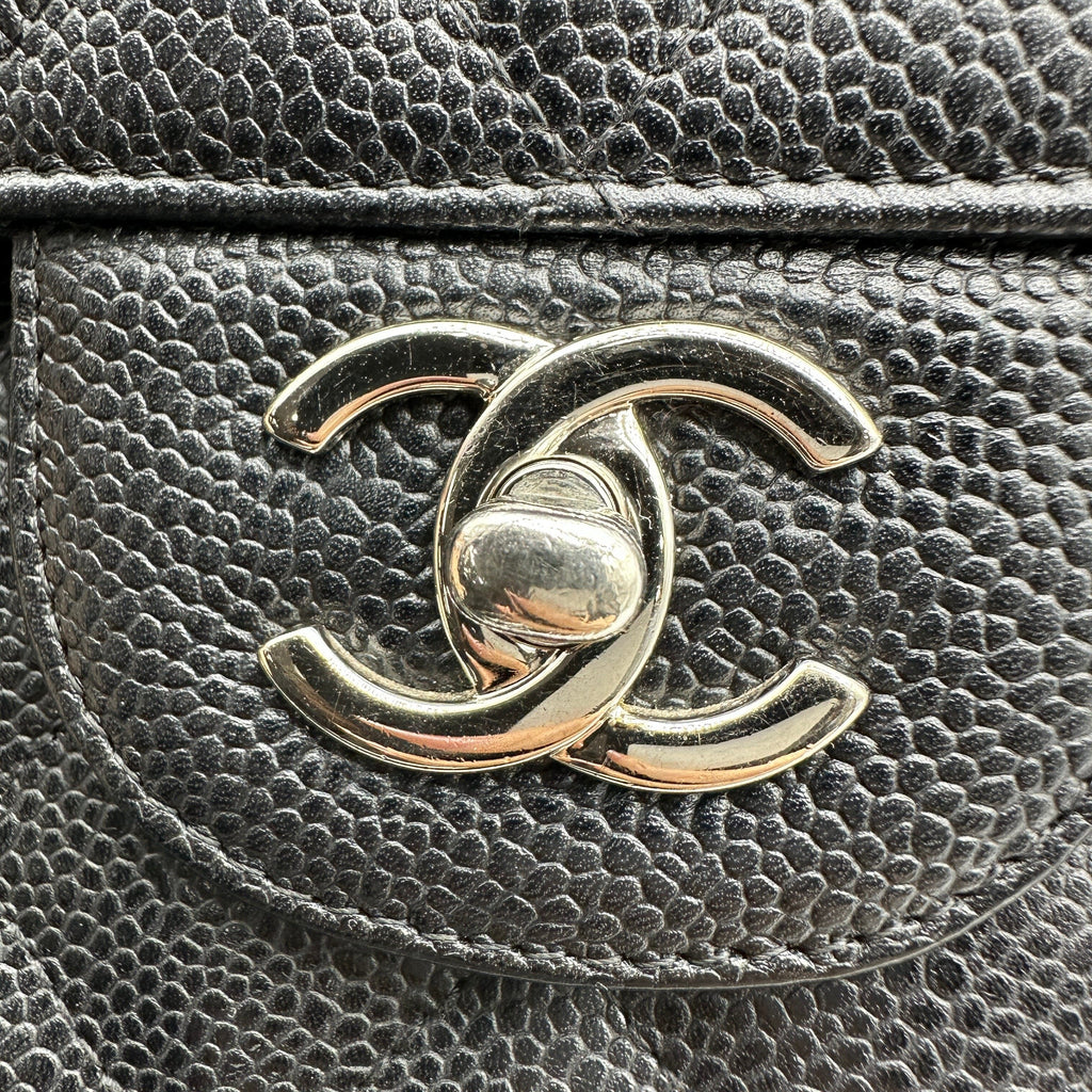 Chanel Matelasse 30 Caviar Leather Chain Shoulder Bag Black