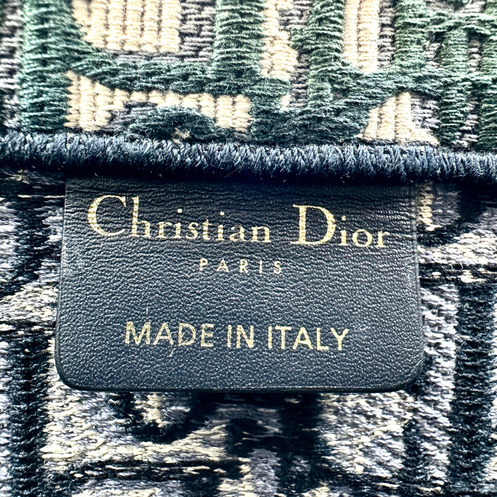Dior Oblique Canvas Book Tote Medium Navy Tote Bag
