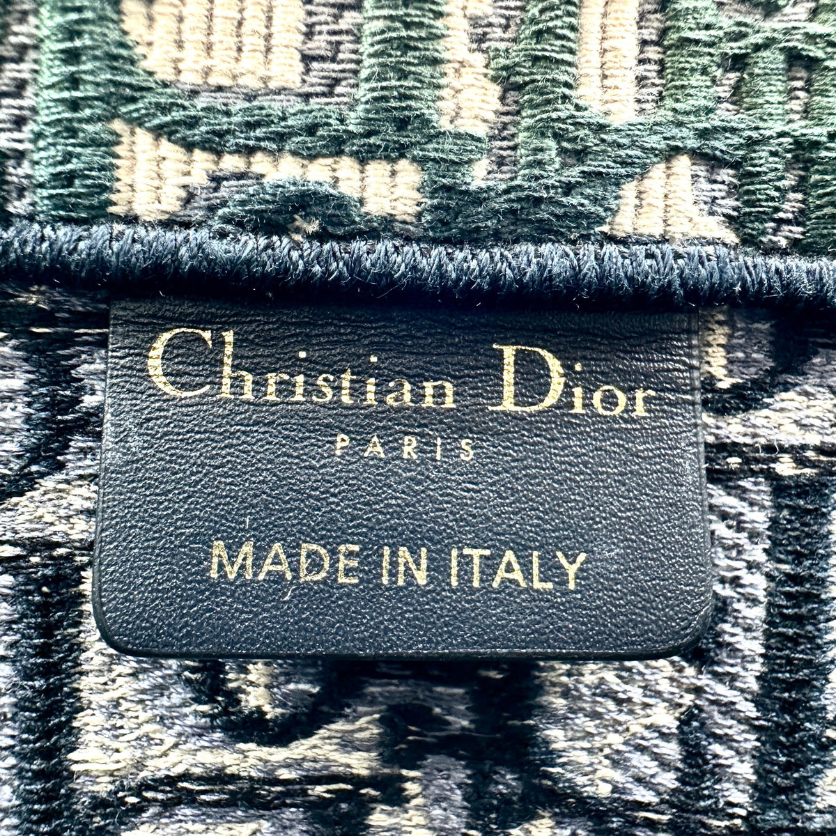 Dior Oblique Canvas Book Tote Medium Navy Tote Bag